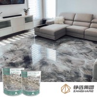 Zanshare Epoxy Floor Coating System Marble Finish Coating Metal Kit Self Leveing Resin Flooring Floor Coating